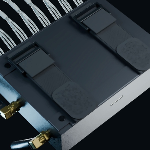 Rear Velcro mounts on an LED Node