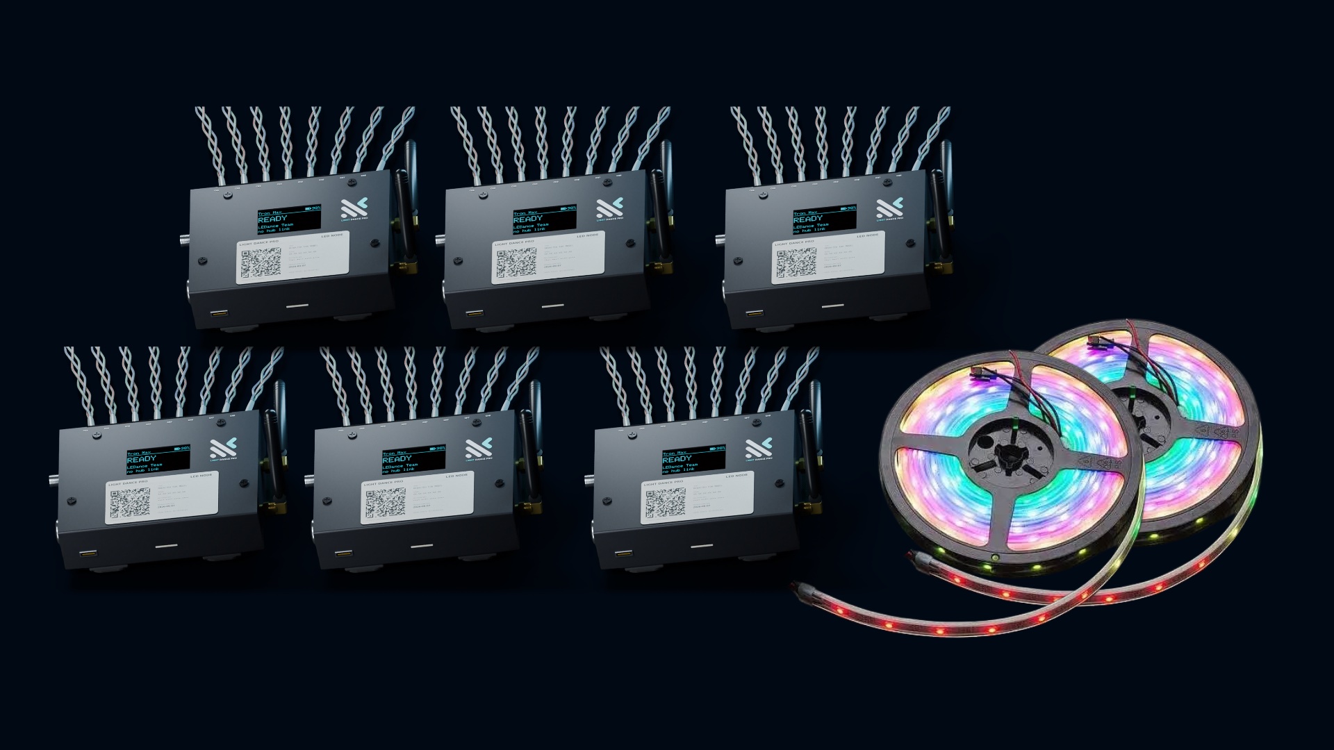 Crew Pack package: LDP LED Nodes and LED strips
